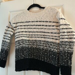 Vince wool sweater size s/p. Nubby black and white stripe.